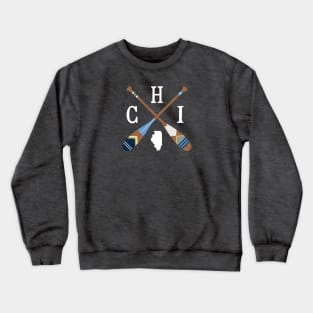 Paddle CHI, Chicago Lake Life Painted Oars Crewneck Sweatshirt